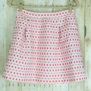 J.Crew Orange Geometric Jacquard Skirt Size

 (4)